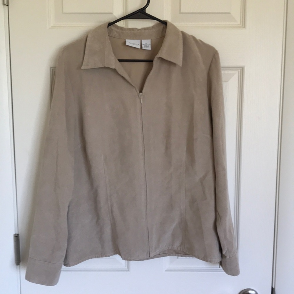 Faux Suede lightweight jacket XL